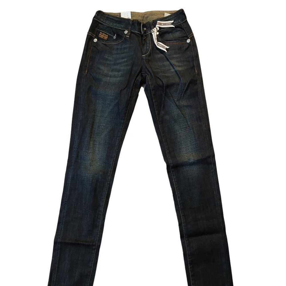 G-Star Raw Midge Skinny Ramp Wash Blue Denim Jeans Sz 26 NWT